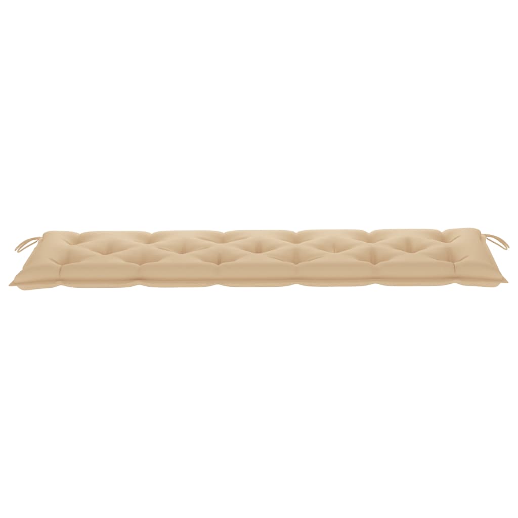 Banc de jardin avec coussin beige 175 cm Bois de teck massif vidaXL - 8