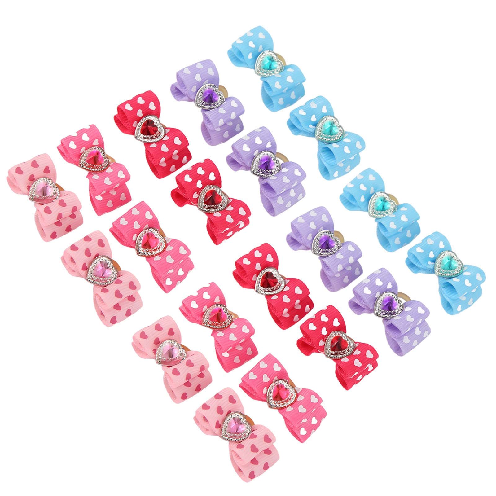 Lot De 20 Nœuds Rouges Pour Cheveux Filles | Pinces Douces, Taille Petite, Cadeau Enfant