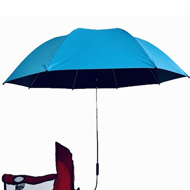 Parasol chroniący przed słońcem o średnicy 23 cali, parasol plażowy z uniwersalnym klipsem, UPF 50+, 1 sztuka, niebieski