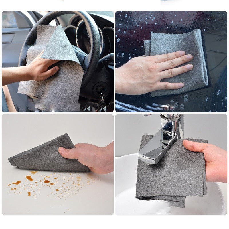 Paquete de 5 paños de limpieza mágicos para ventanas, cristales y coches. DarkGrey - 8