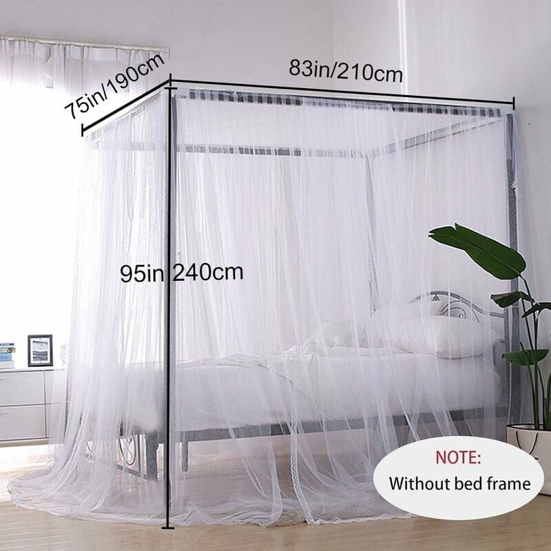 Moustiquaire 300x300x250 Cm – 156 Mailles, Polyester, Fermeture éclair, Pour Intérieur Et Extérieur