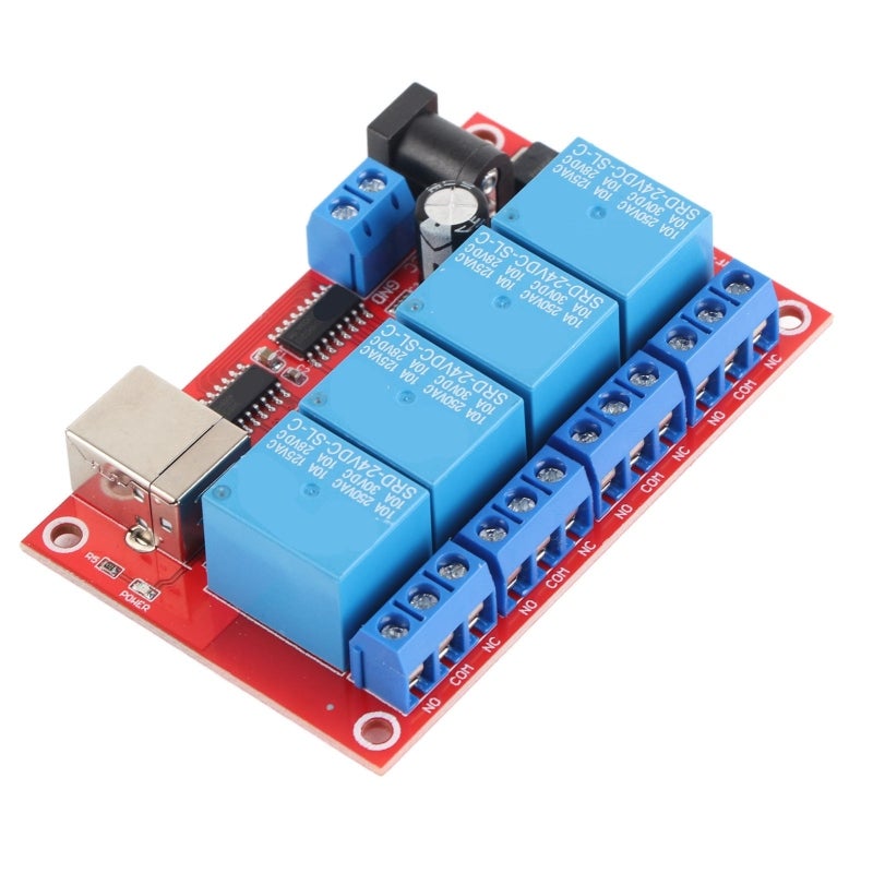 Module relais 4 canaux avec pilote USB, carte relais CC sans fil ...