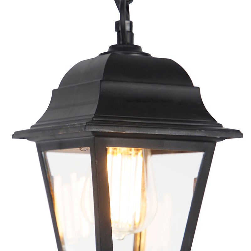 Suspension capital - 1 lumière - L 150 mm - Noir - Classique/Antique - Éclairage extérieur - Garage / cellier - 2