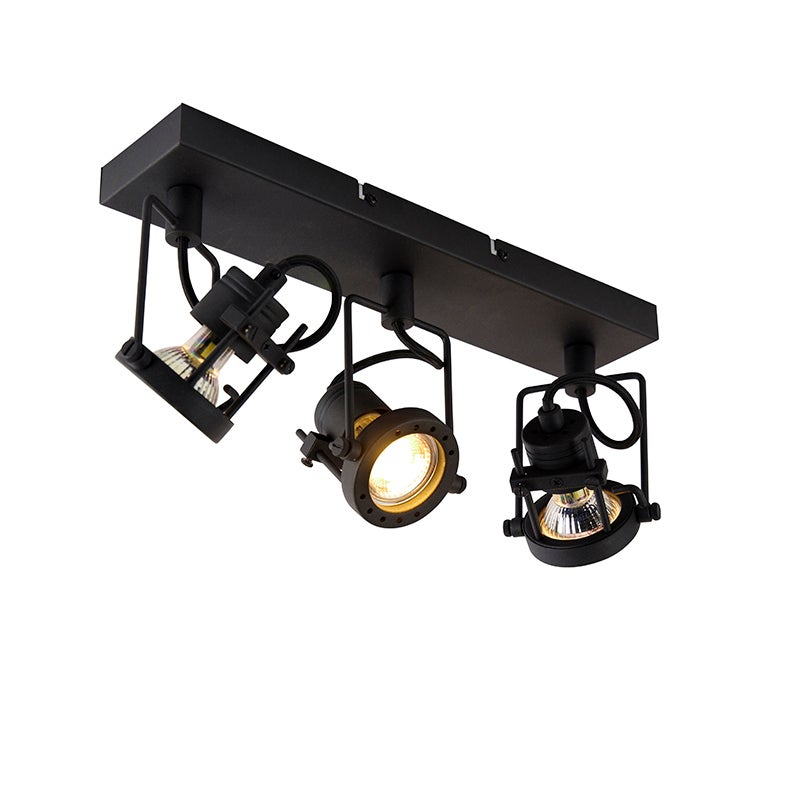 Inteligentny plafon czarny 3-punktowy z WiFi GU10 - Suplux