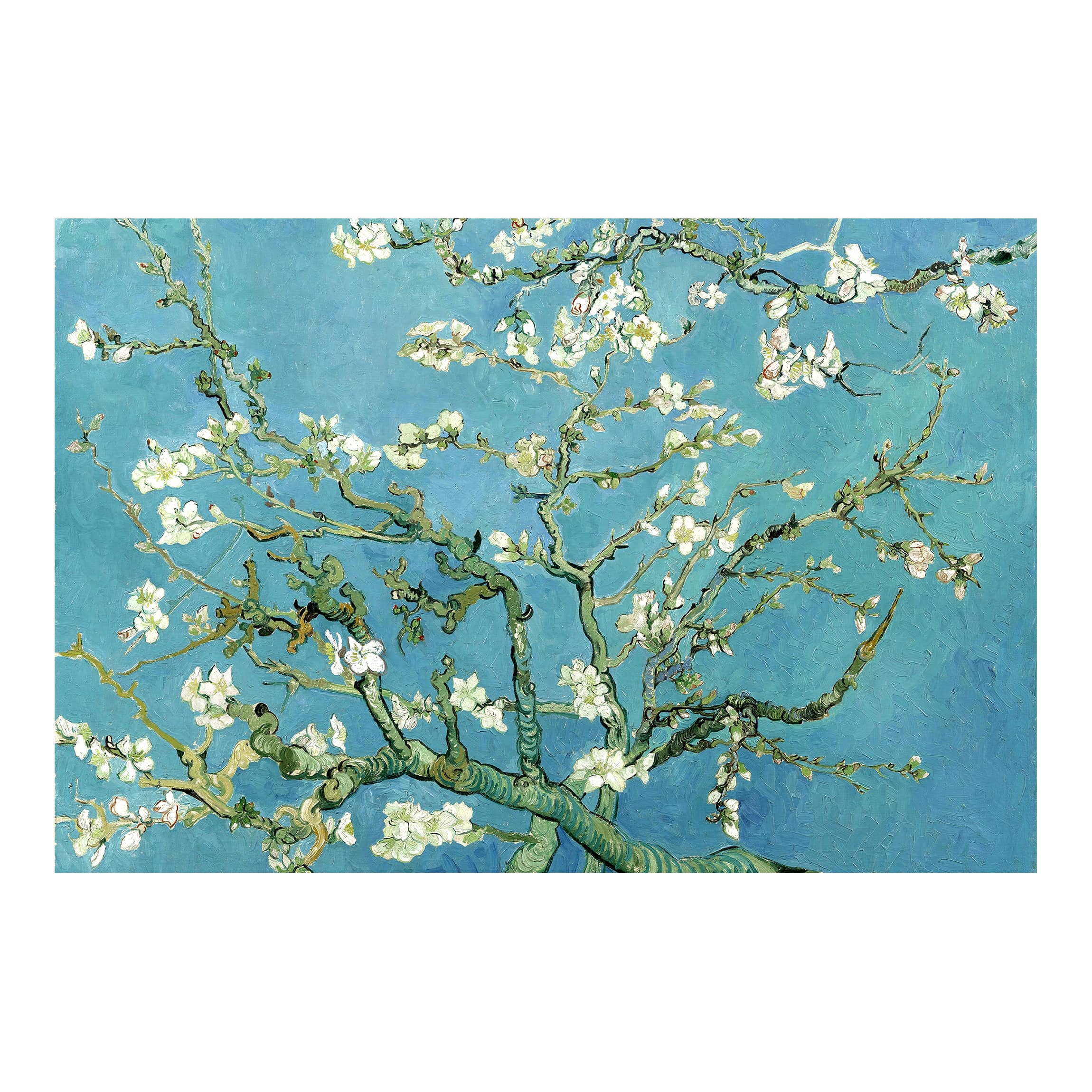 Papel pintado fotomural vincent van gogh flores arte bosque 196 - salón dormitorio cocina pasillo - tnt 384 x 255 cm smart
