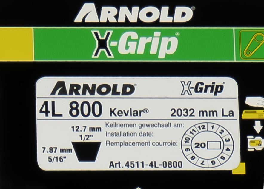 Courroie trapézoïdale X-Grip V de type 4L800 - 2