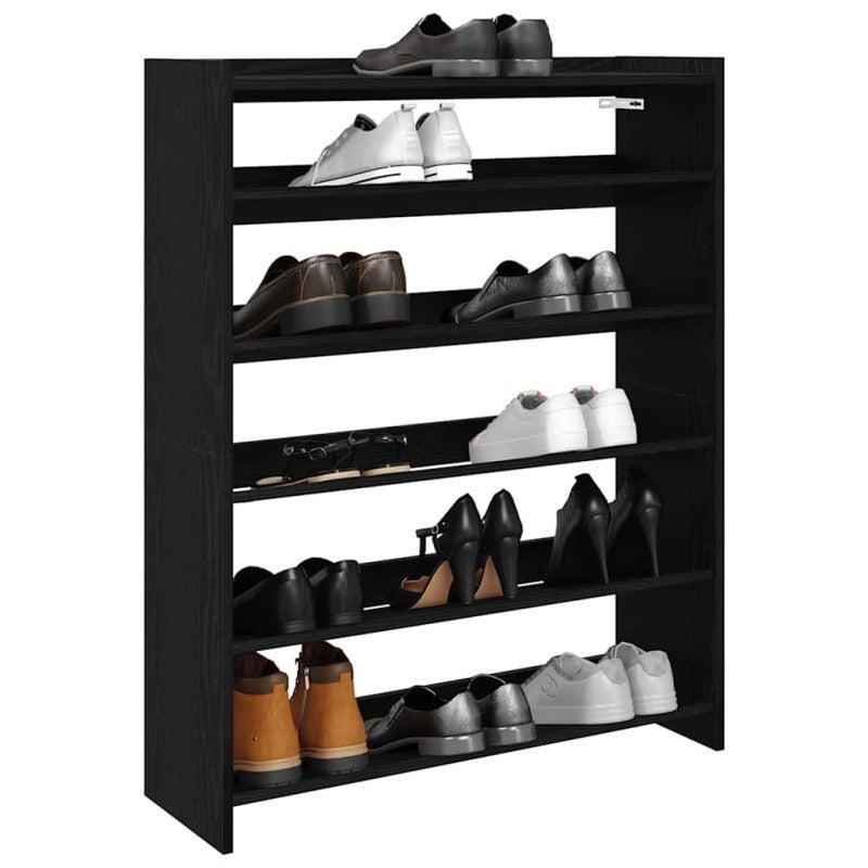 Stojak na buty, czarna, 80x25x100 cm, materiał drewnopochodny vidaXL