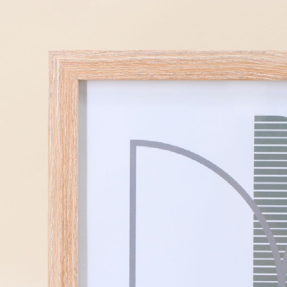 Cadre déco contour bois forme géométrique vertes 43x33cm - Ornami - 3