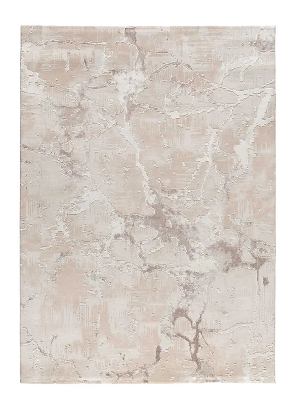 Dywan wewnętrzny prostokątny, beżowy, 192 x 290 cm, ORIS efekt marmuru z reliefem - ATTICGO