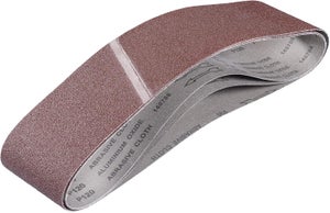 10 Bandes Abrasives SBS 75x533mm Grain 40 - Corindon Pour Ponceuse à Bande - Qualité Pro