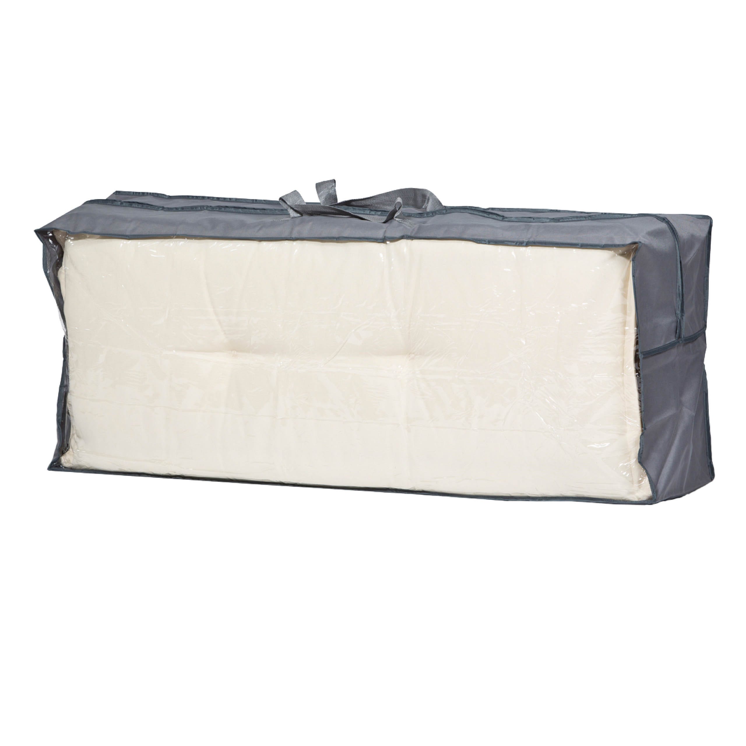 Sac De Rangement Coussins Salon De Jardin 80x80x60cm - Housse Protection Polyester Oxford 600D Gris