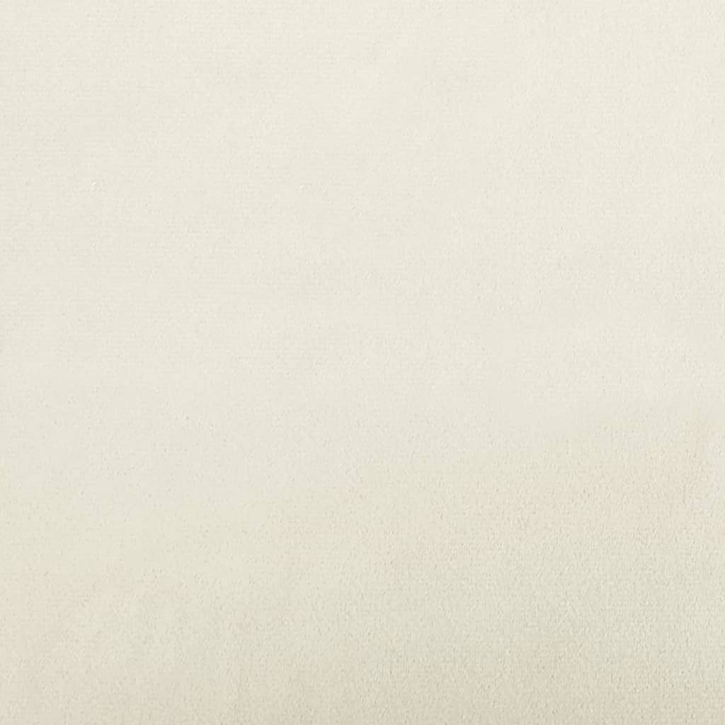 Set di Divani 3 pz con Cuscini e Rinforzi Crema in Velluto vidaXL - 9