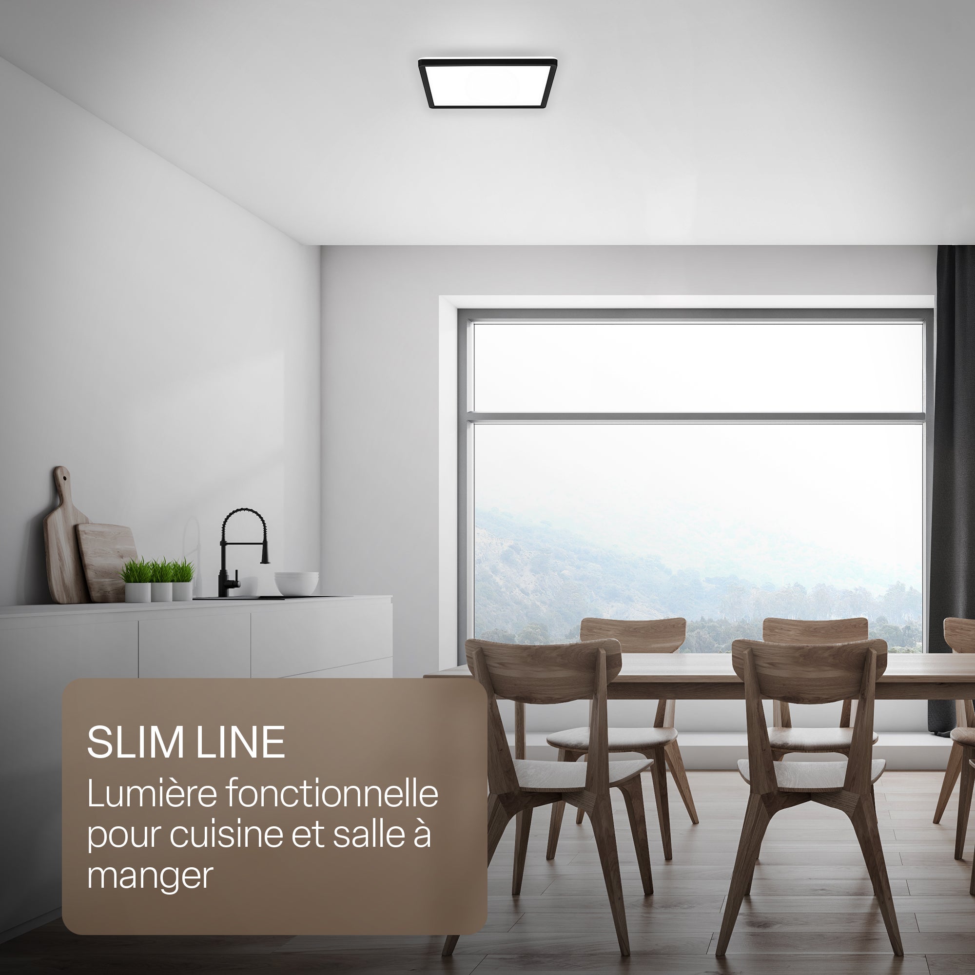 Panneau LED - Salle de Bains - 29 x 29cm - Plafonnier - Blanc neutre - IP44 - 18W 2400lm - B.K.Licht - 6