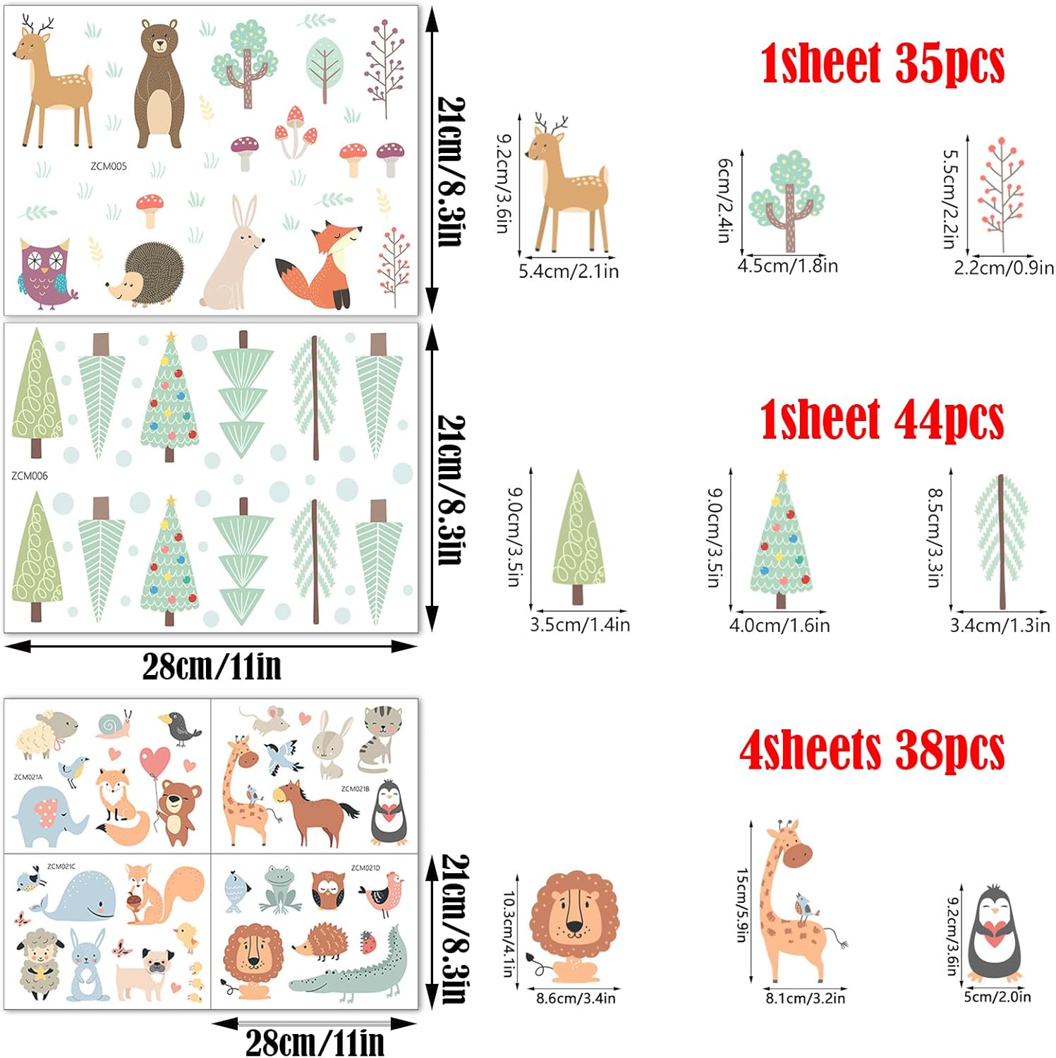 Adesivi Rimovibili Parete Wondever Adesivi Murali Animali Giungla - Scimmia, Giraffa, Leopardo Per Camerette Bambini - Facili Da Applicare Adesivi Safari - Foto 5