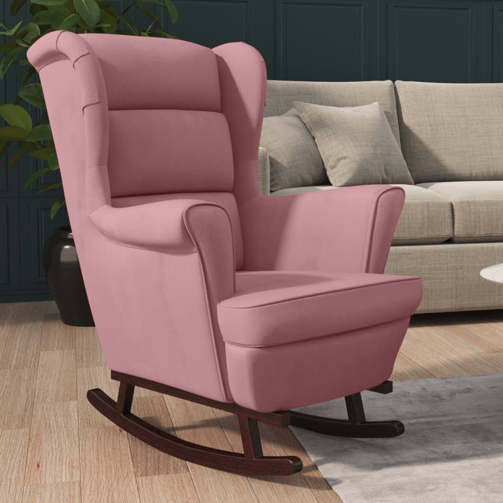 Fauteuil IANA Velours Brique - Structure Pin Et Hévéa, Style Industriel