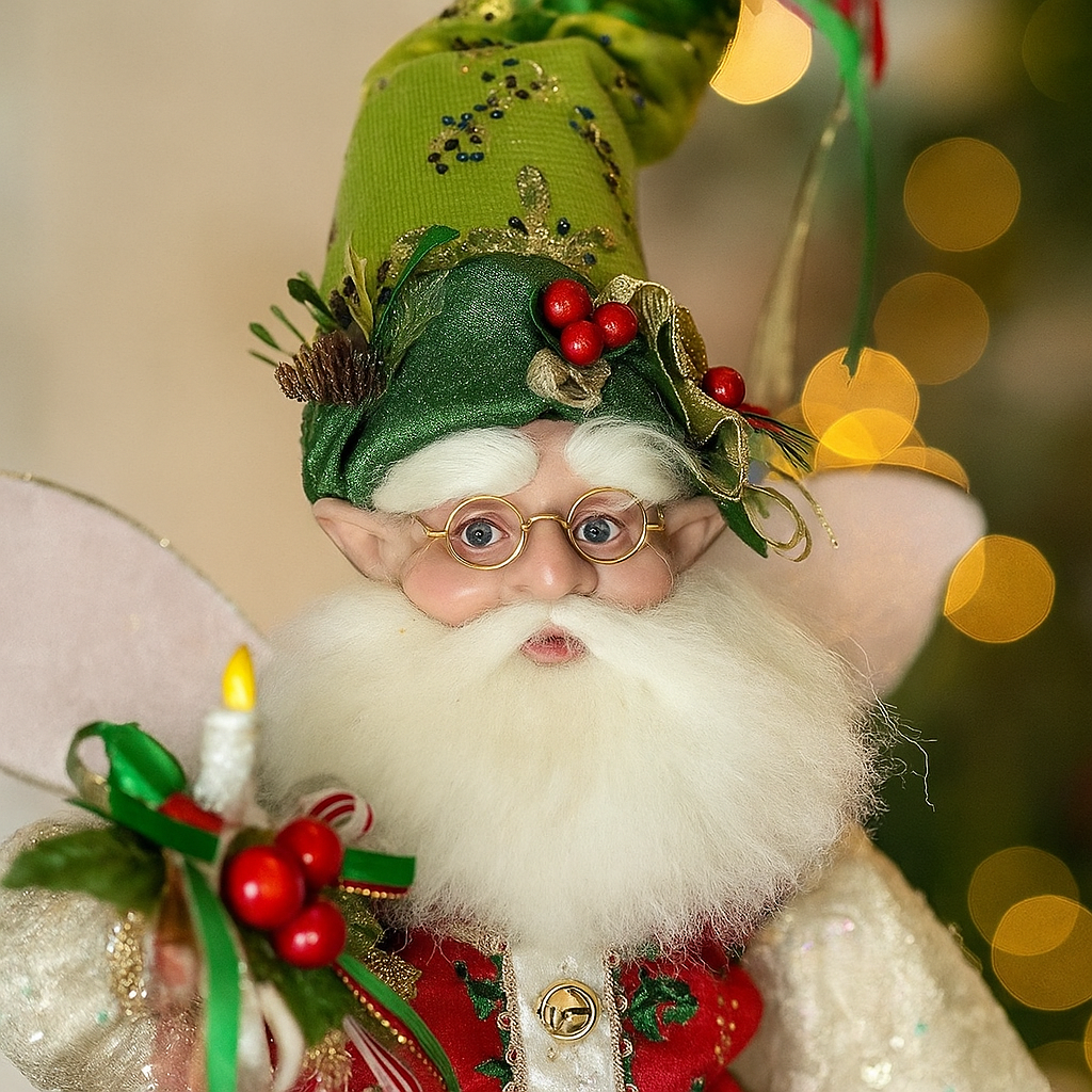 Statuetta di elfo fata, statuetta di Babbo Natale, decorazione natalizia