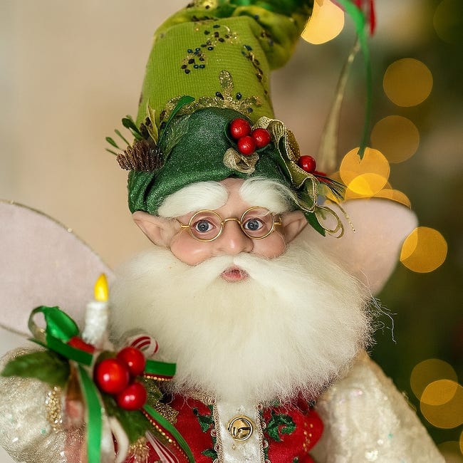 Statuetta di elfo fata, statuetta di Babbo Natale, decorazione natalizia Statuetta di elfo fata, statuetta di Babbo Natale, decorazione natalizia