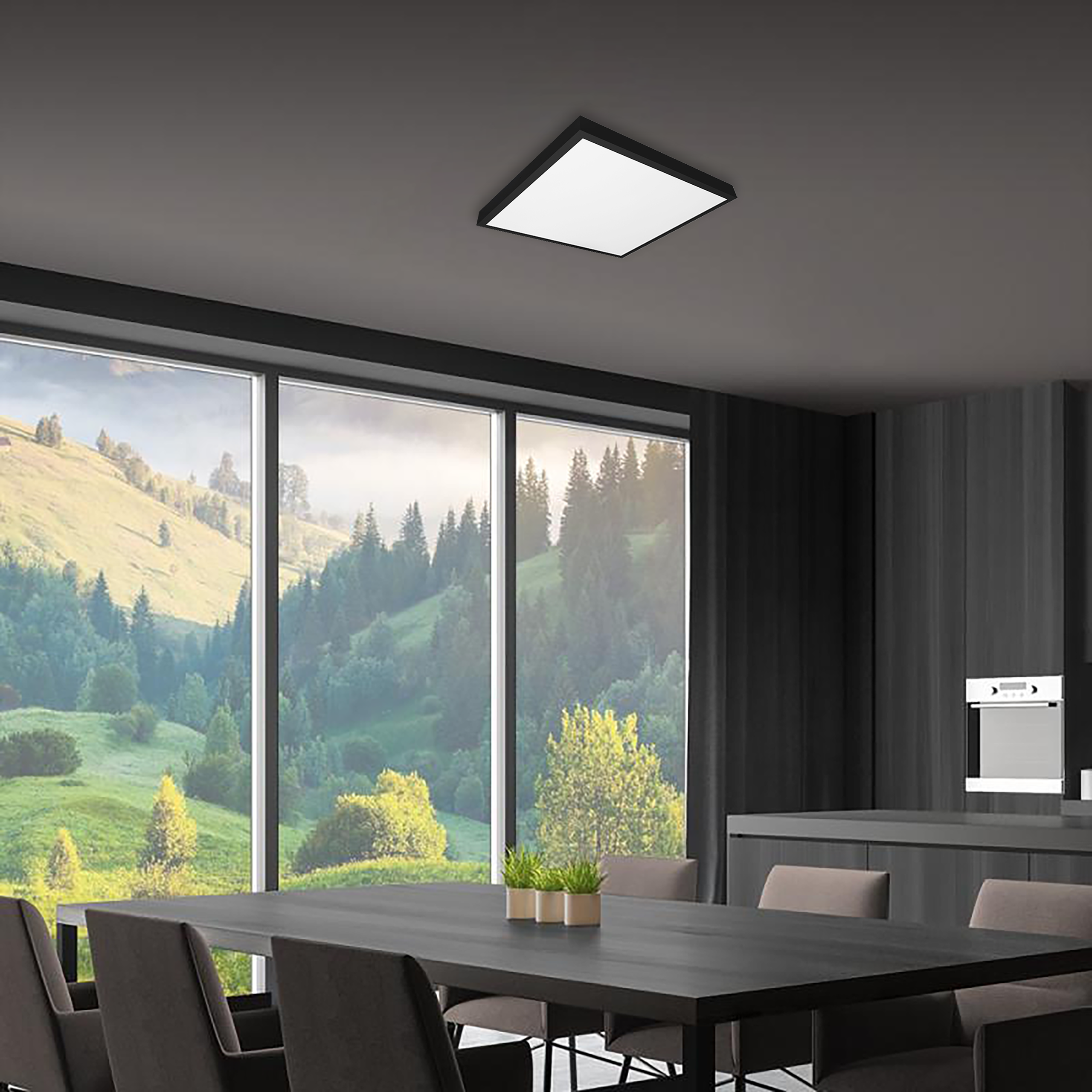 Panel sufitowy LED 60x60cm 40W IP20 4500K neutralna biel natynkowy nastropowy czarny MasterLED - 6