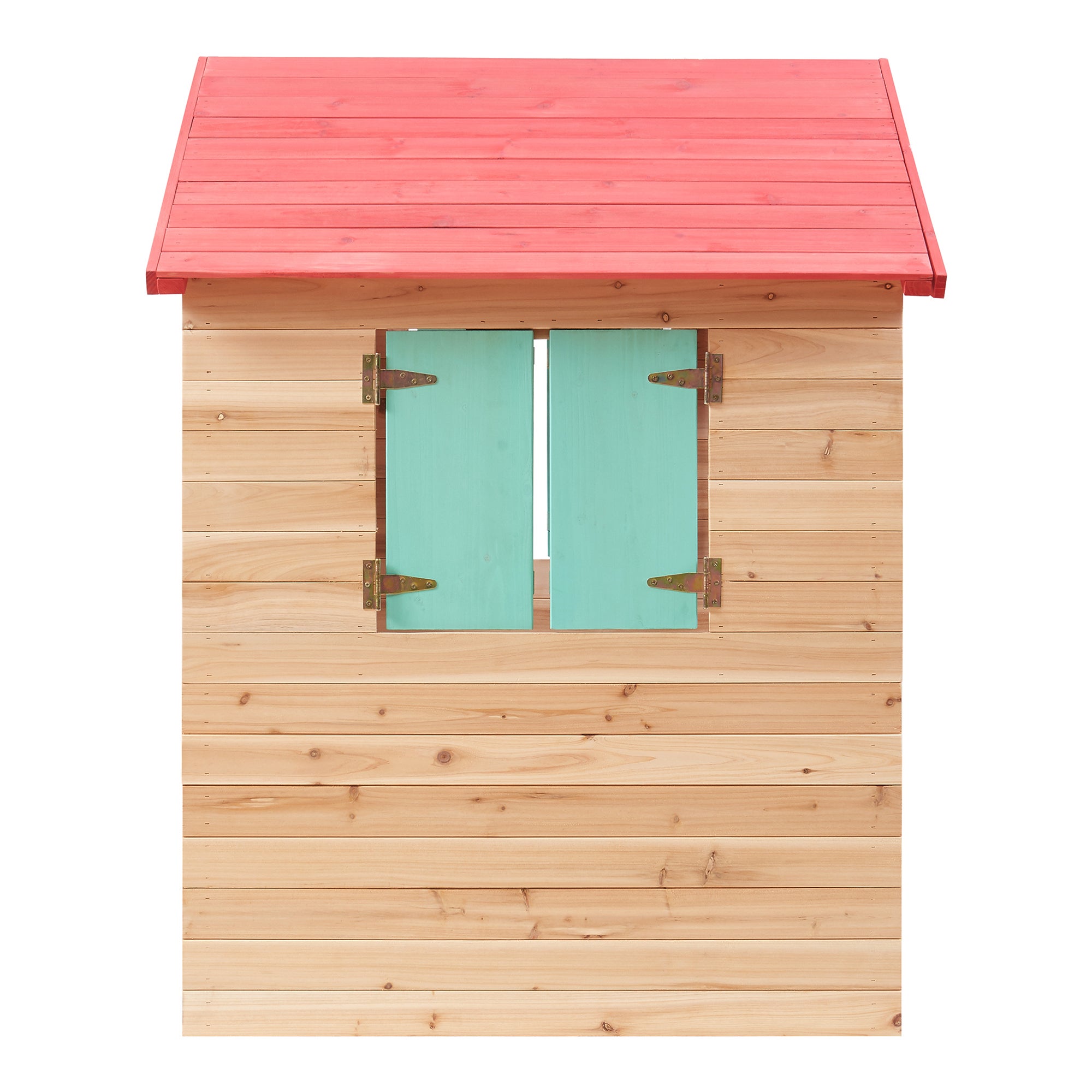 Cabane de jeu d'extérieur Lulä bois de pin 130 x 115 x 101 cm naturel rouge vert casa.pro - 8