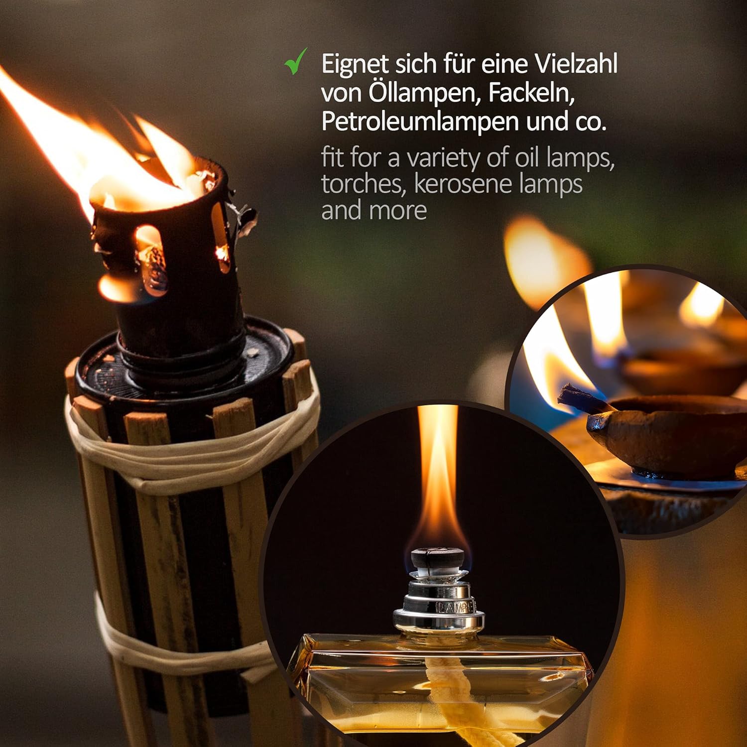 Mèche Ronde En Coton à Alcool, 2mm/3mm/4mm/5mm/6mm/8mm, Mèches Pour Lampe à Huile En Coton, Brûleur Pour Lampes à Huile En Verre, Accessoires