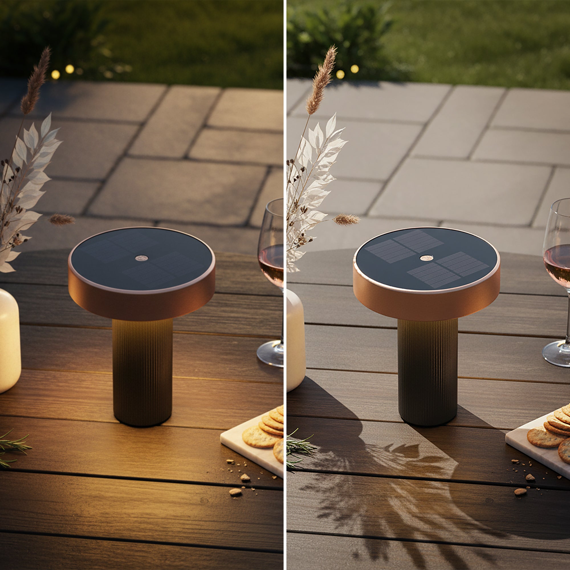Lampe de table LED -German Design Award - Sans fil - Solaire - Ø16x20cm - Blanc chaud - 1W, 150lm - Briloner - 6