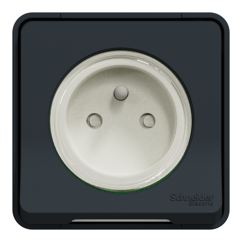 Schneider Electric - Mureva Styl - Prise de courant Standard français saillie gris - MUR35031 - 2