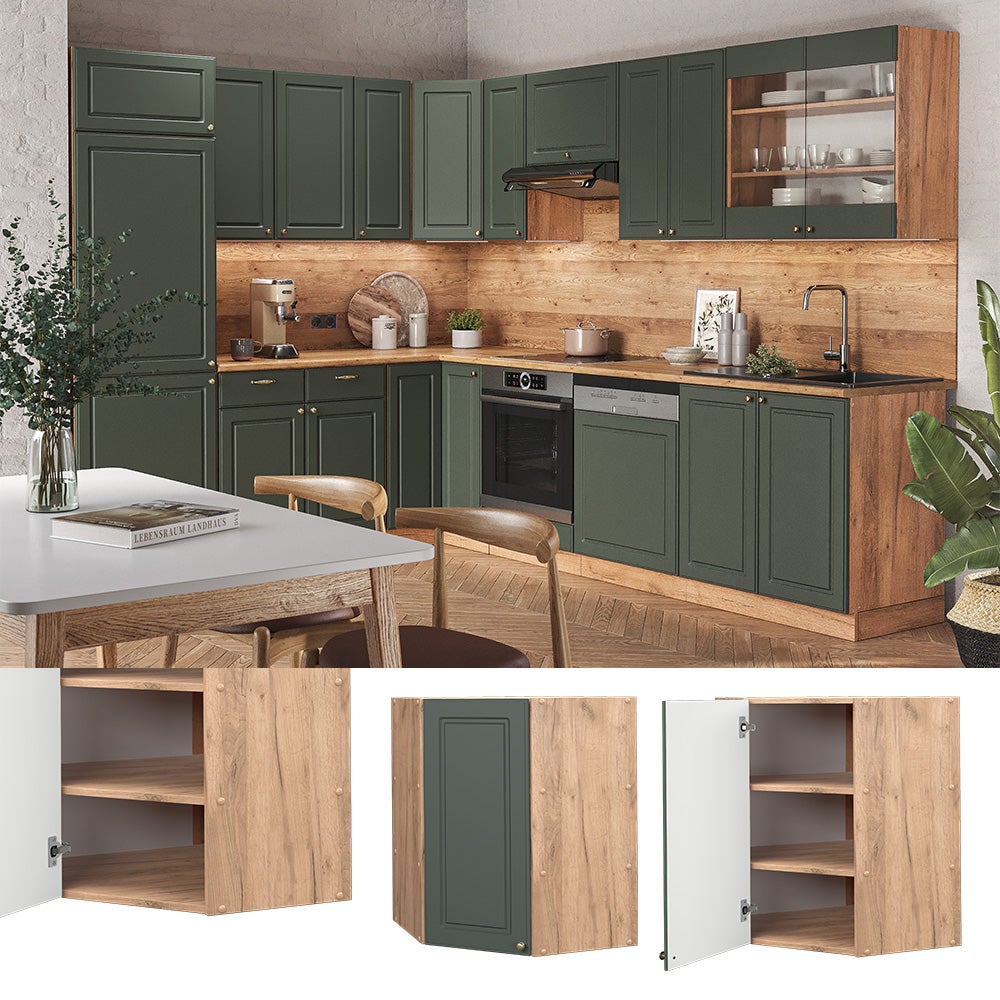 Vicco Elément haut de cuisine Fame-Line, Vert Or Campagne, 57cm - 2