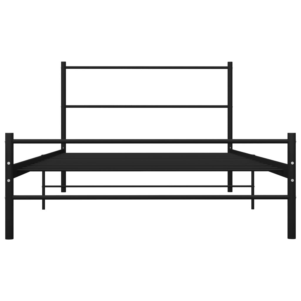 Maison Exclusive - Estrutura de cama 100x200 cm metal preto - 3
