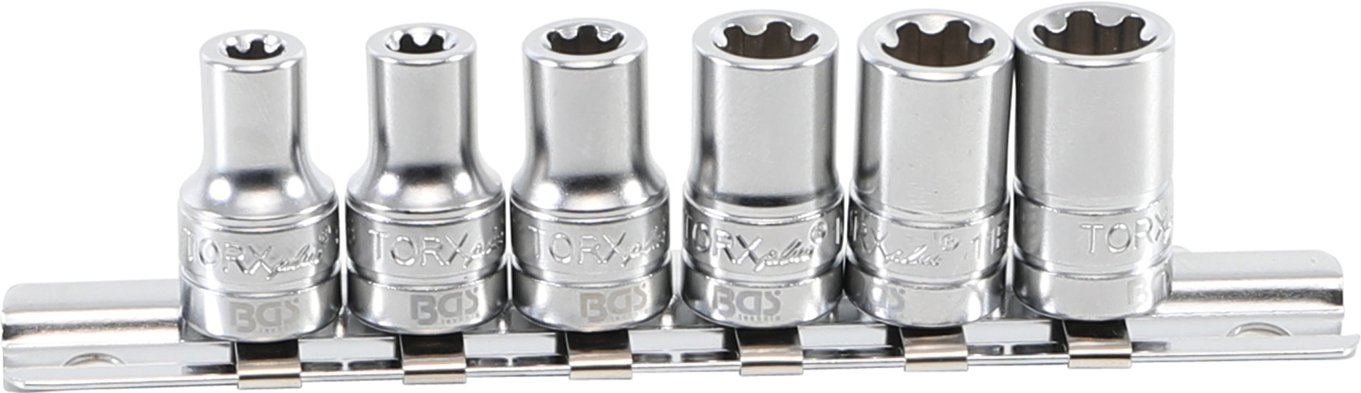 Zestaw bitów kluczy nasadowych BGS profil T Plus (dla Torx Plus) napęd kwadratowy wewnętrzny 6,3 mm (1/4") SW 6EP - 12EP 6 szt. - 9588