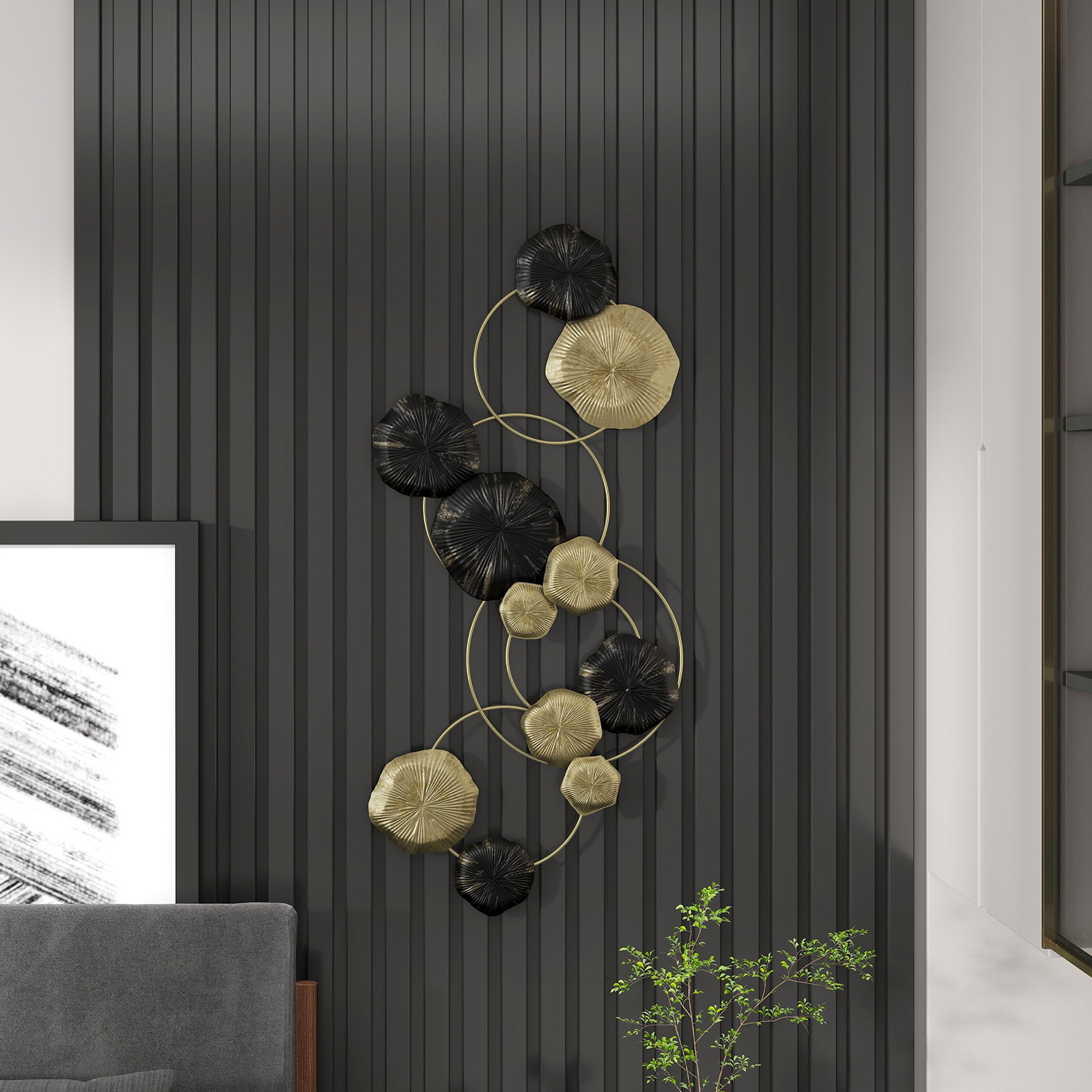 Décoration murale en métal Metal HOMCOM - 7