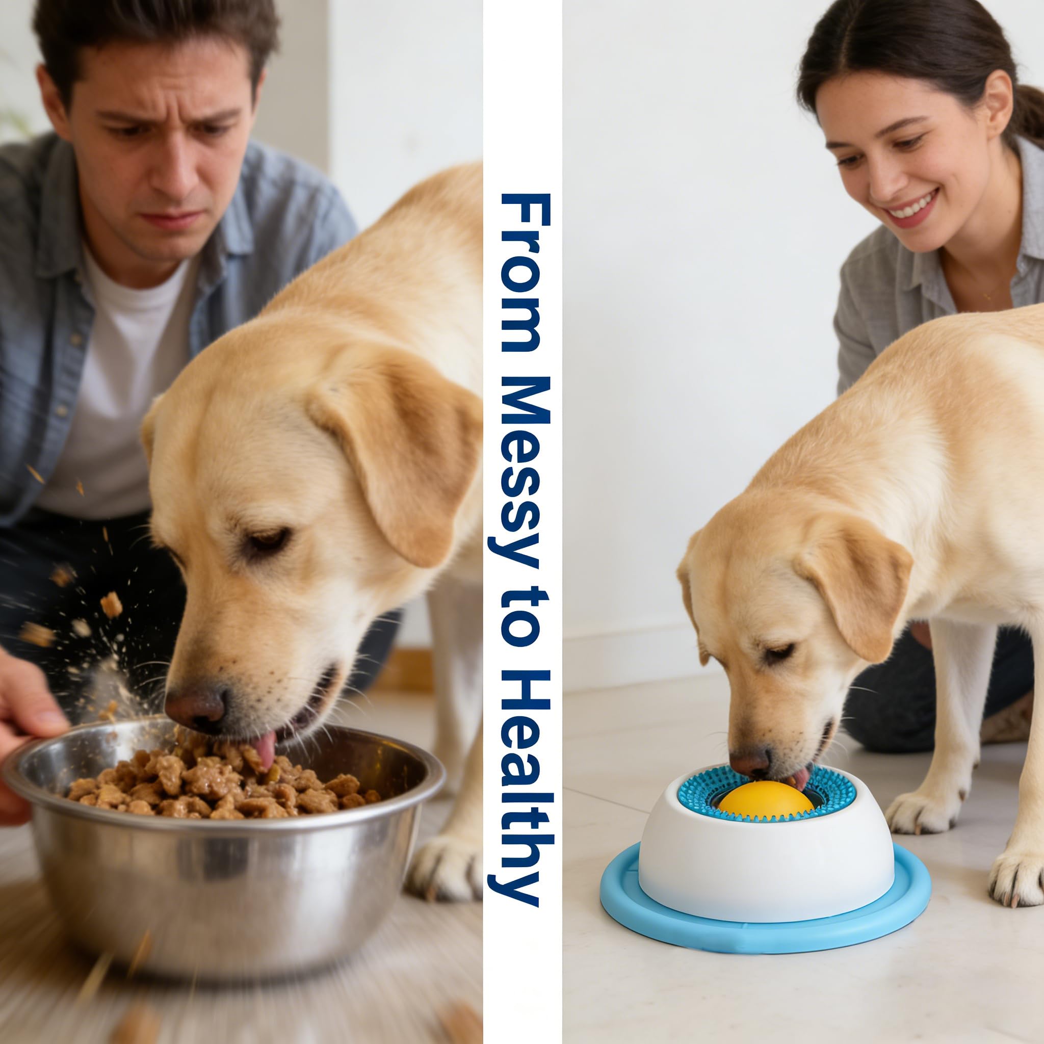 OBOSOE Tapete para lamber para cães, bola para lamber para cães, comedouro lento em ABS, ideal para cães aborrecidos (2 unidades) - 5