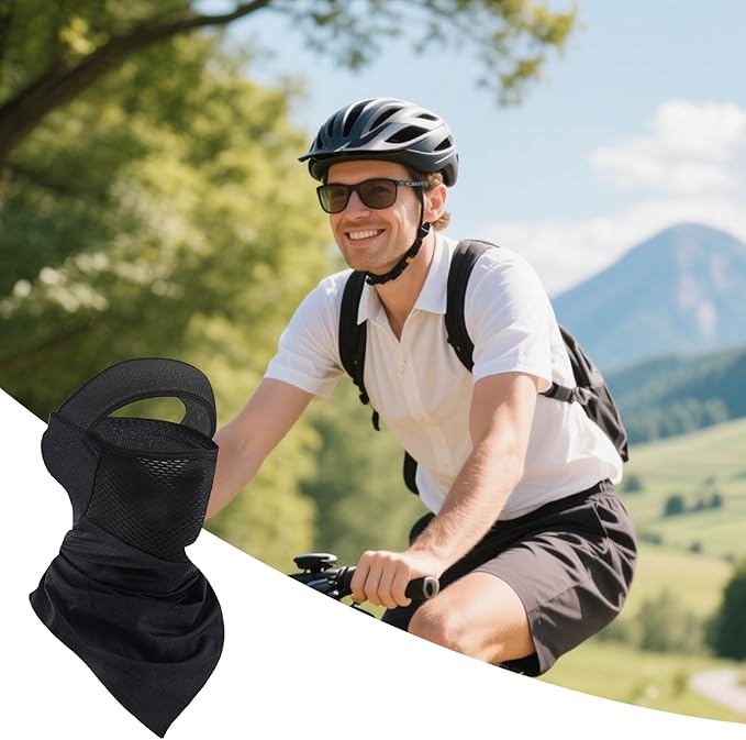 Masque de protection solaire UV UPF 50 – Écharpe bandana rafraîchissante pour hommes et femmes, camping, vélo, randonnée - 4
