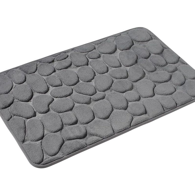 Mata łazienkowa z pianki memory, miękka, antypoślizgowa, z mikrofibry, szara (50 x 80 cm)