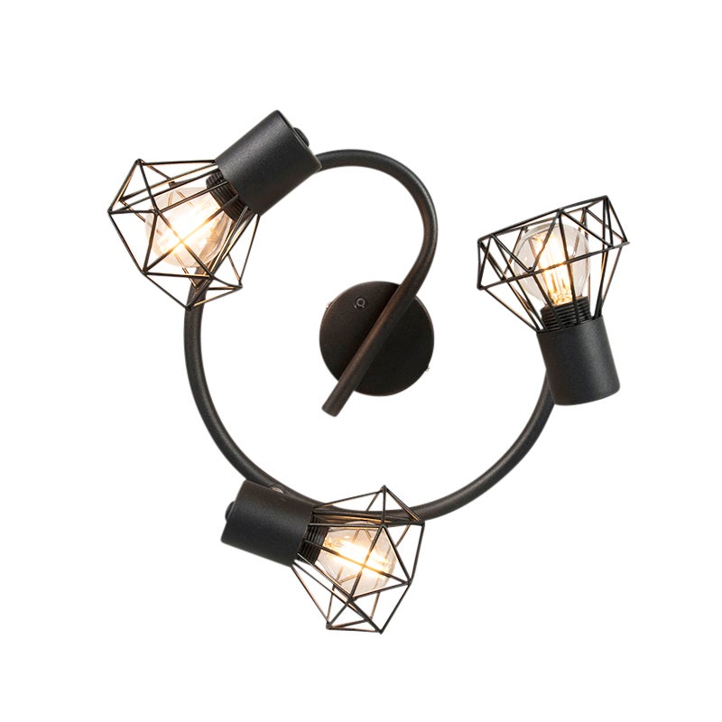 Spot Art Déco noir orientable 3 lumières - Mosh - 5