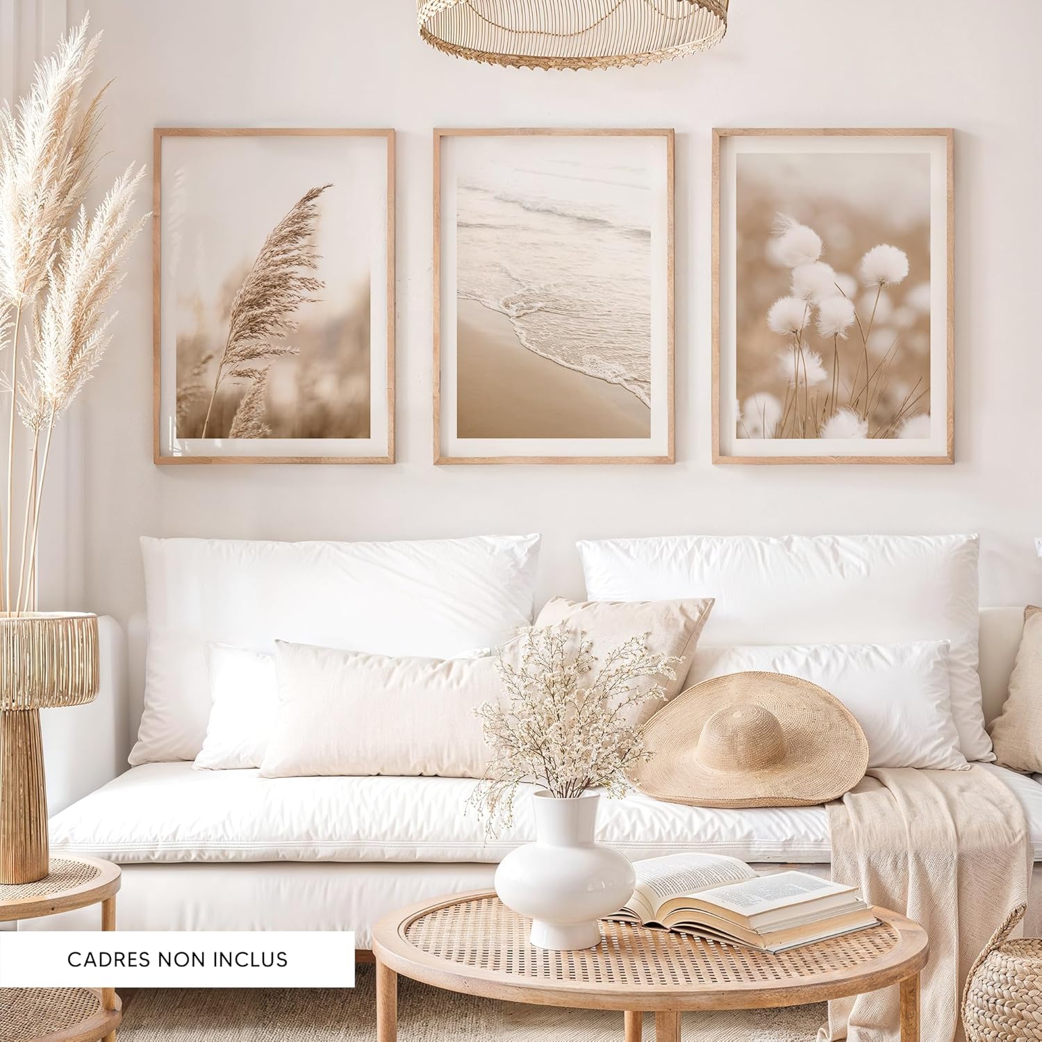 Lot de 3 Tableau Decoration Murale Affiche Décoration Chambre Maison Cousine- Posters Plage Maritime Sans Cadre - 3 Tableau en Taille 30 x 40 cm - 4