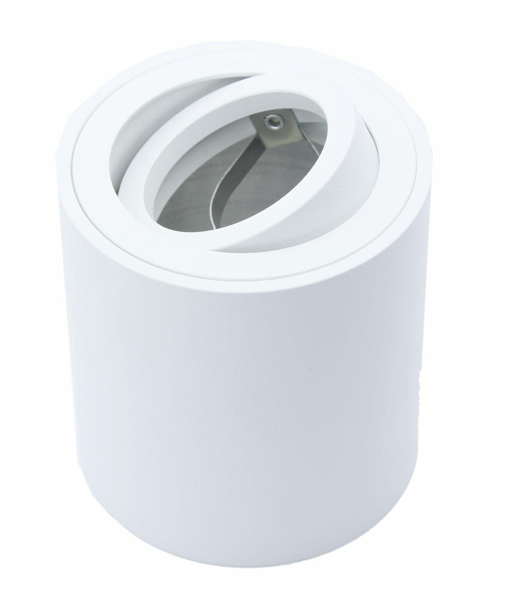 Reflektor sufitowy spot natynkowy Corto okrągły biały 1xGU10x10W wym: 8 x 8 cm aluminium IdeaLED