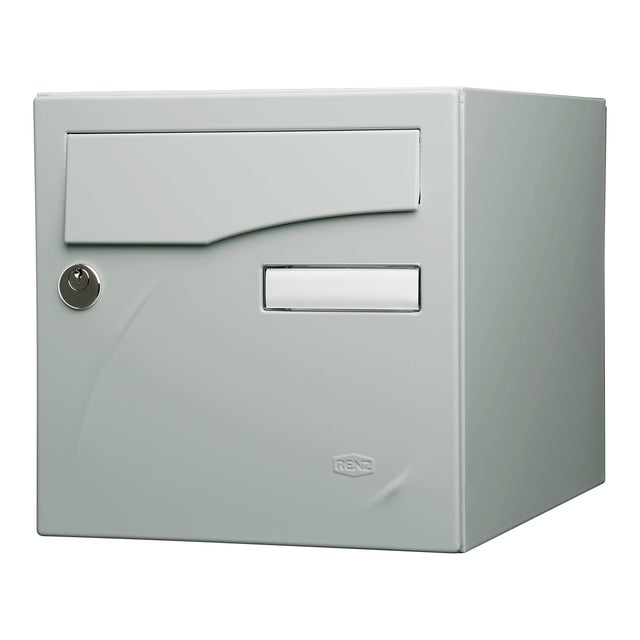 Boite aux lettres Préface 2 portes gris polaire RAL 9006 mat