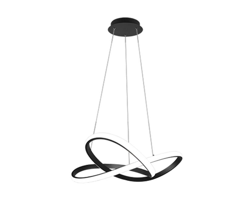 Lampa wisząca Course czarno-biała LED 27W 4000K 3150lm wym: 150 x 60 x 60 cm metal RL