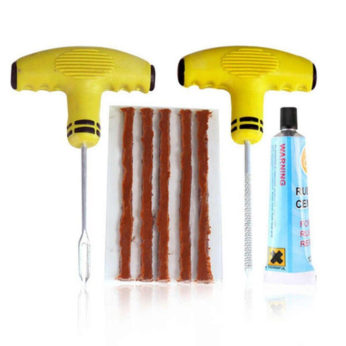 KIT RIPARAZIONE PNEUMATICI BICI FORATURA GOMME BICICLETTE SET