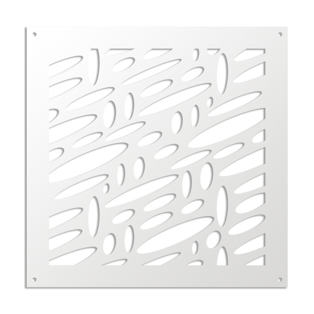 UFOS - Panel perforowany z PVC - Osłona przeciwsłoneczna - Rozmiar 98x98 cm - Grubość 1 cm - Kolor BIAŁY