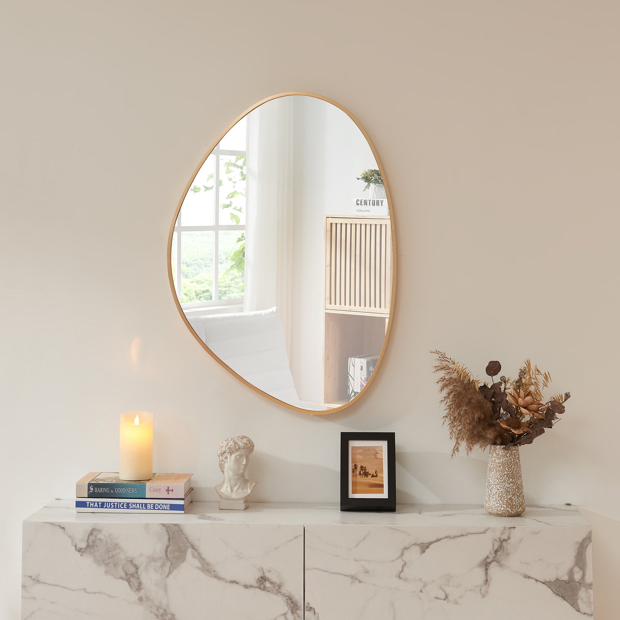 Miroir mural Lardkapihond 75 x 53 cm or [en.casa] - 6