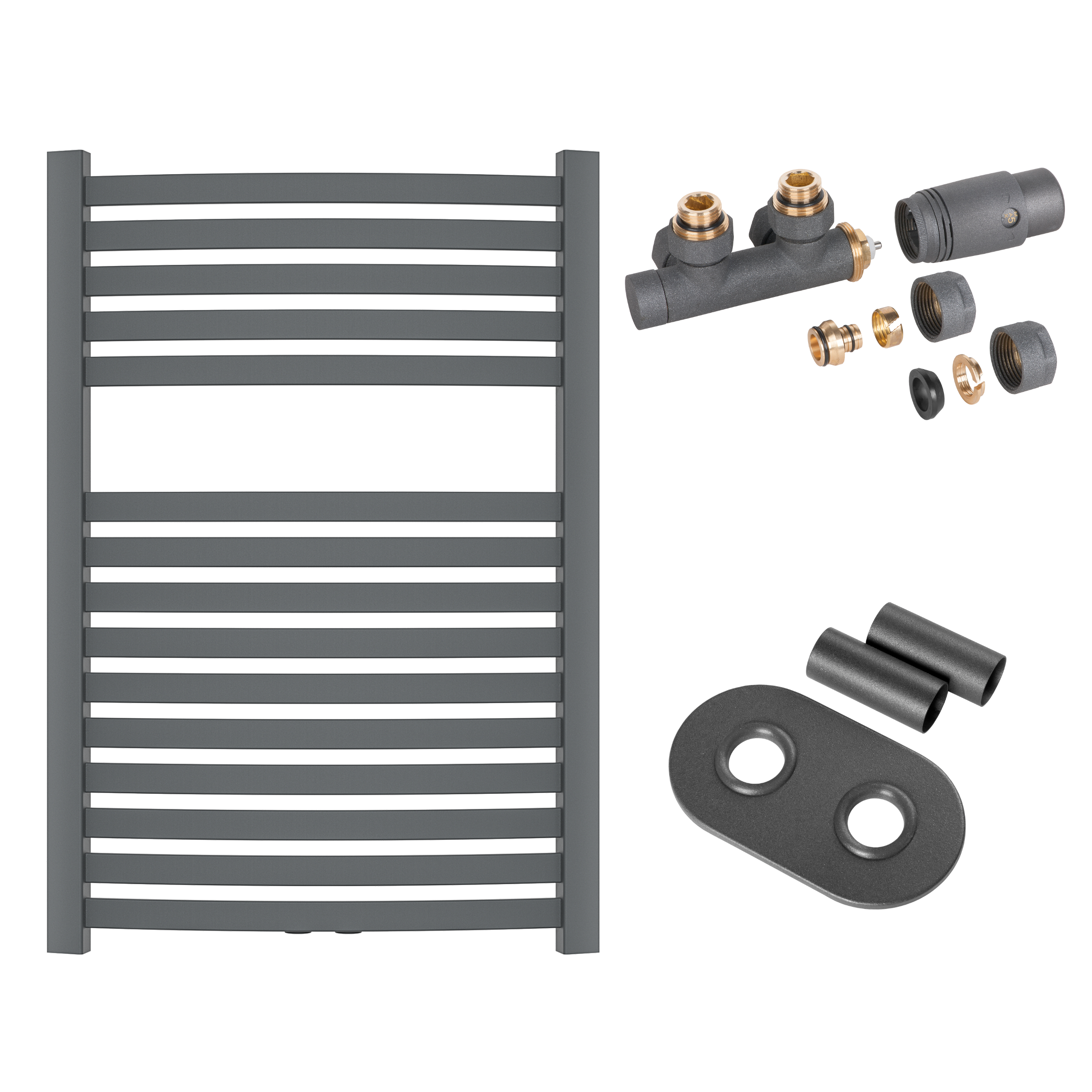 Grzejnik Łazienkowy Drabinka Kaloryfer do Łazienki 540x800 mm INVENA Grafit