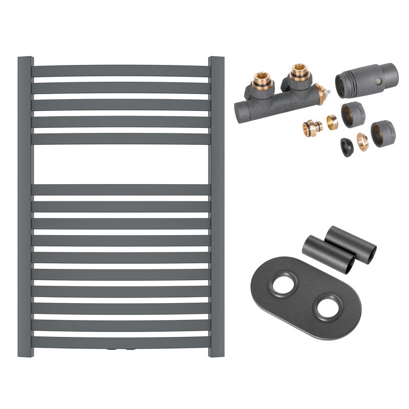 Grzejnik Łazienkowy Drabinka Kaloryfer do Łazienki 540x800 mm INVENA Grafit