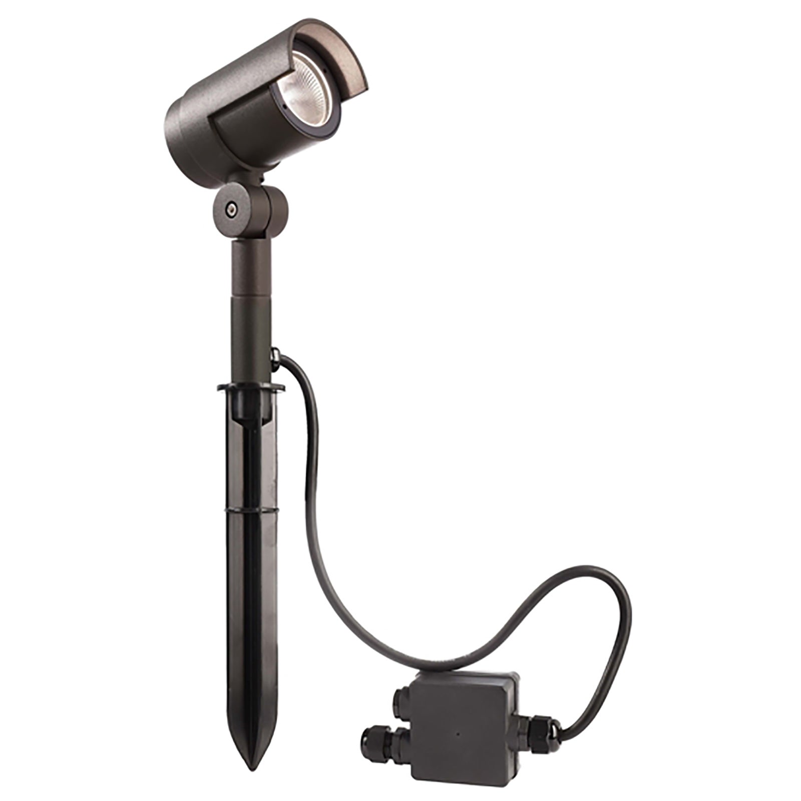 Planetitaly  Foco Profesional Para Exteriores Ip65, Led De 21W, Luz De Precisión De 45°, Para Iluminar Plantas, Estatuas, Paredes Y Museos. Gris/Oscuro , Leroy Merlin