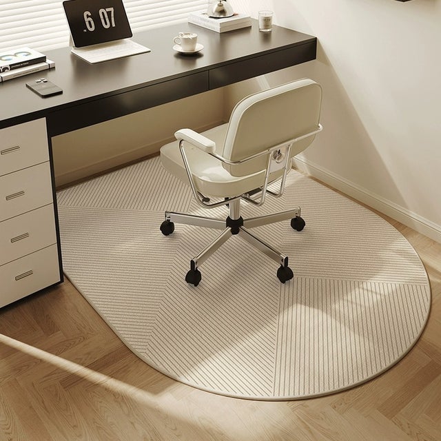 Tapete protetor para cadeiras de escritório, protetor de piso e tapete antiderrapante para cadeiras de rodas (branco, 90*120cm)