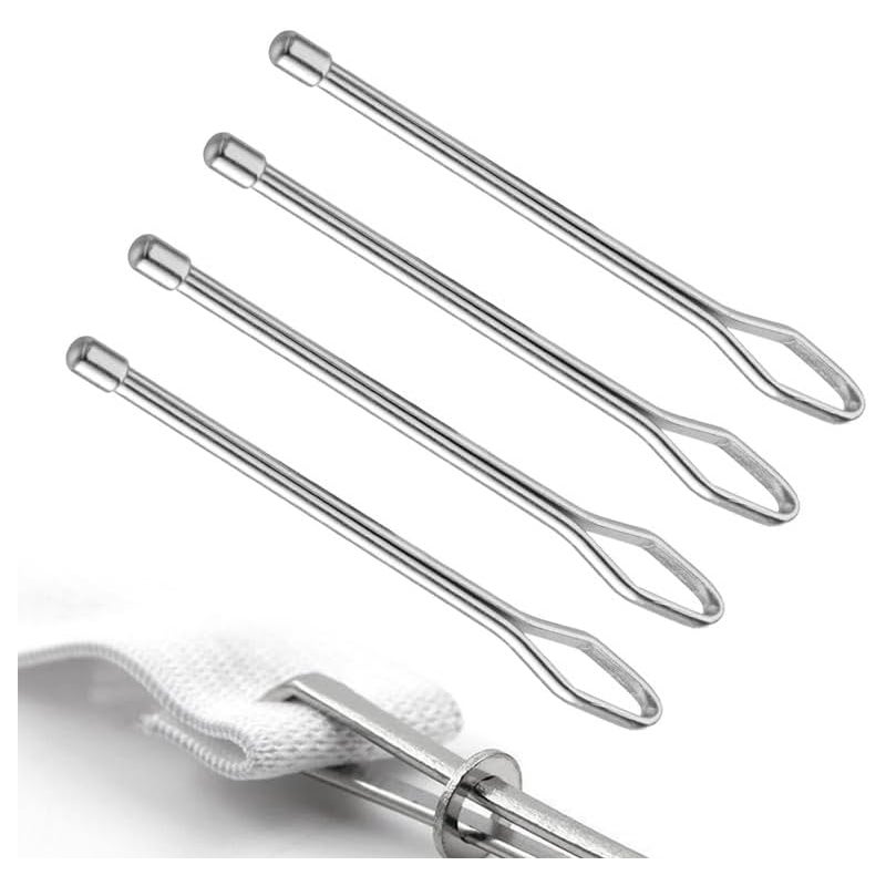 Okrągły nawlekacz do igieł z zamkniętym końcem - odpowiedni do szycia ubrań, toreb ręcznie robionych itp. - Opakowanie 4 szt., srebrny