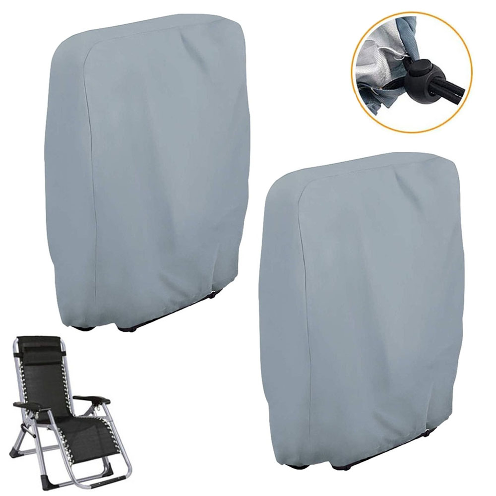 2-częściowy wodoodporny pokrowiec na leżak ogrodowy - 71 x 20/34 x 110 cm - do użytku na zewnątrz, w ogrodzie, na balkonie lub tarasie - czarny