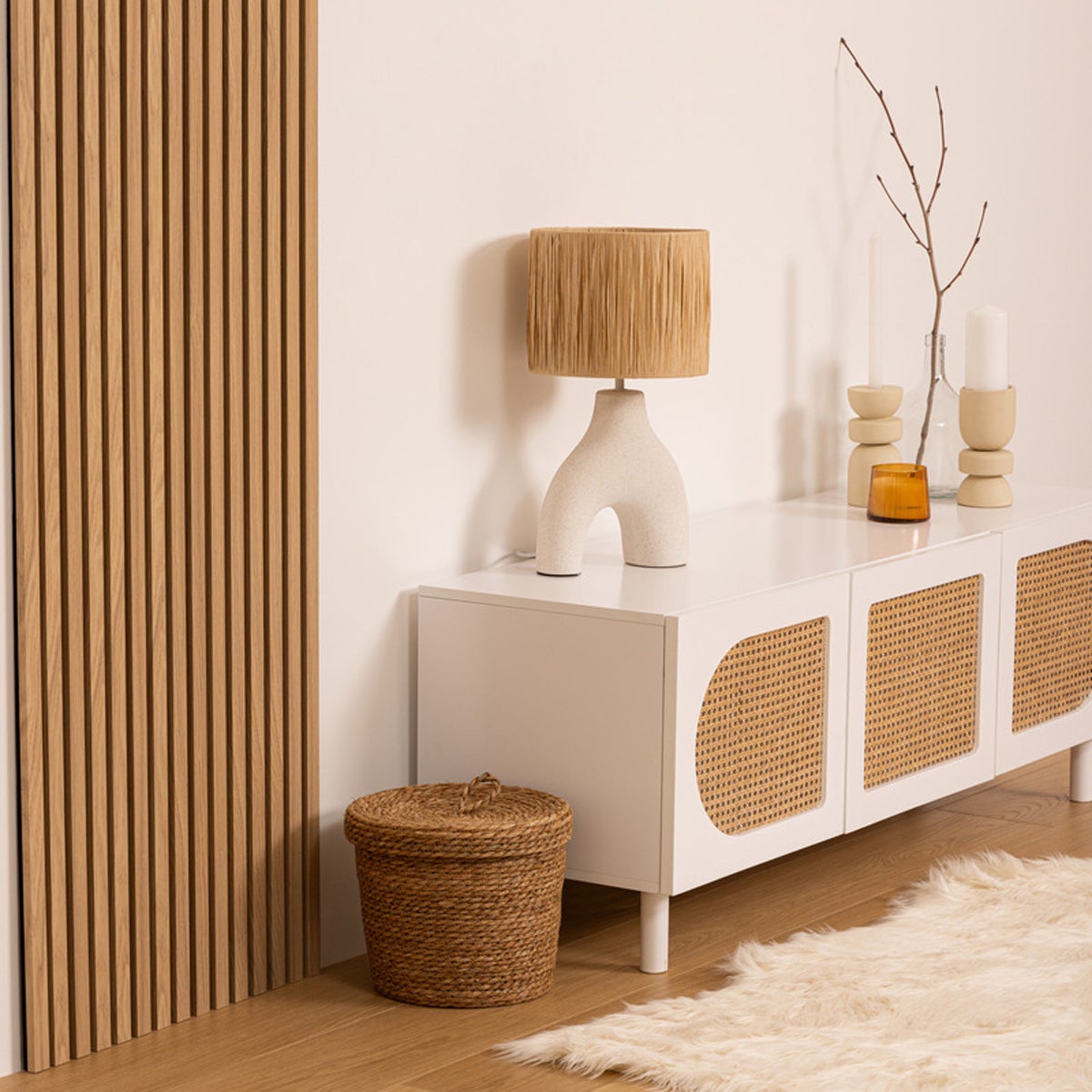 Lot De 2 Tables D'appoint Atmosphera Eino - Diamètre 40 Cm, Hauteur 38 Cm, MDF Beige, Piètement Cannelé - Design Moderne - 10