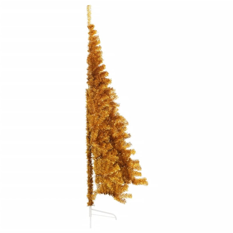Albero di Natale Artificiale a Metà con Supporto Oro 240 cm PET vidaXL - 3