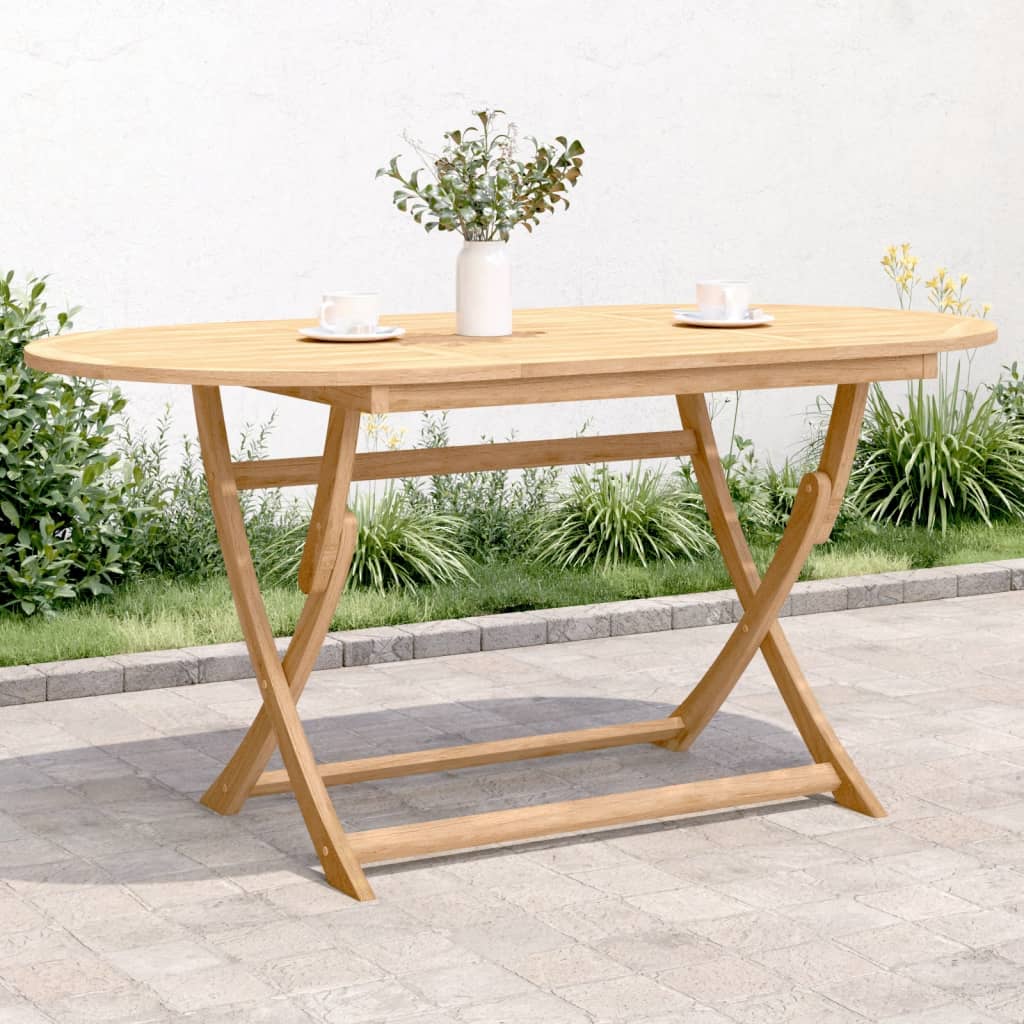 Table pliable de jardin 160x85x75 bois d'acacia solide - 2